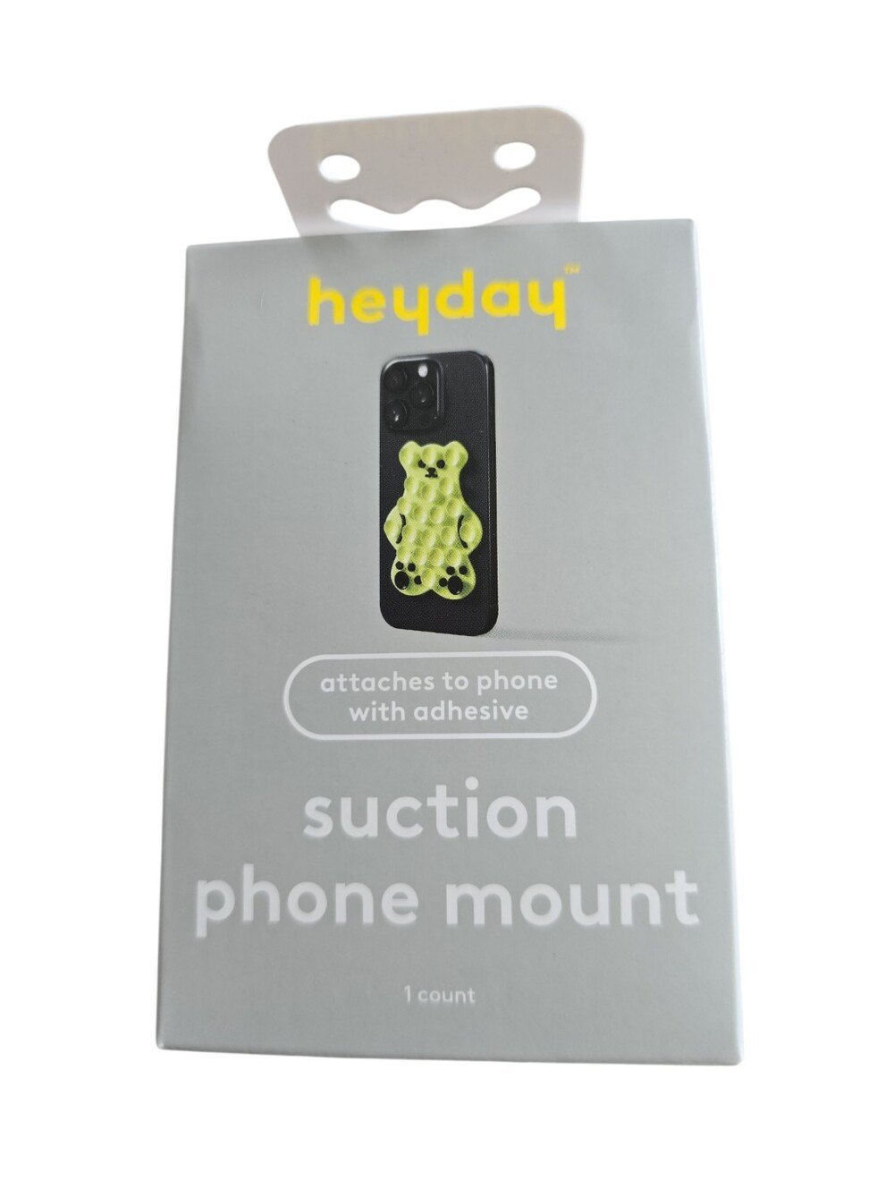 Heyday Bear Suction Phone Mount Green Adhesive Phone Grip NWT